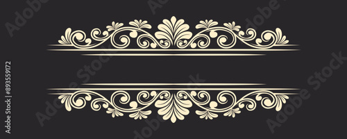 Classic name tags ornament floral border for weddings 