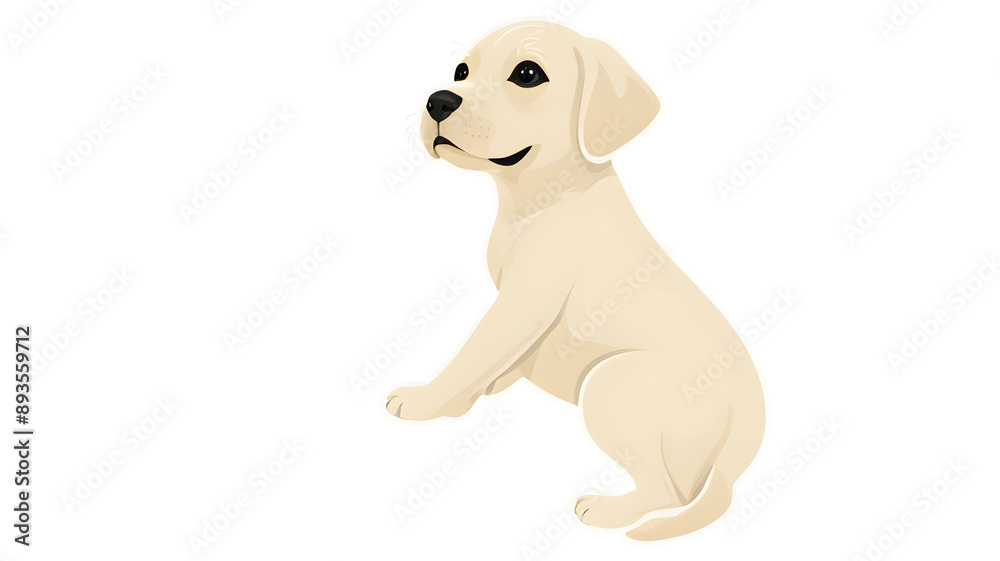Labrador Retriever puppy, vector , sticker, transparent Labrador Retriever puppy, vector , sticker, transparent