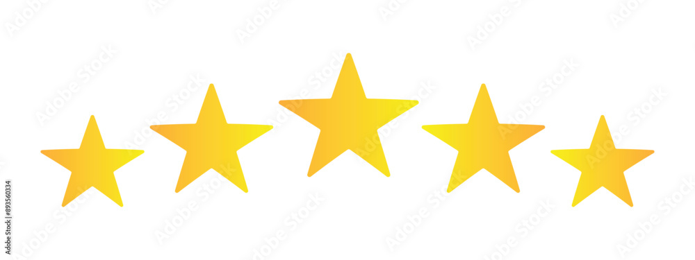 Five stars icon. Stars rating review icon. Vector illustration Five stars icon. Stars rating review icon. Vector illustration