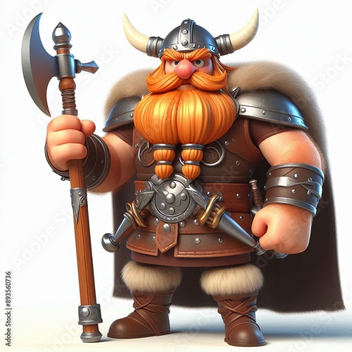 Viking Cartoon,3d Generative aI