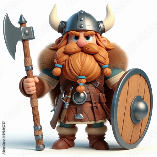 Viking Cartoon,3d Generative aI