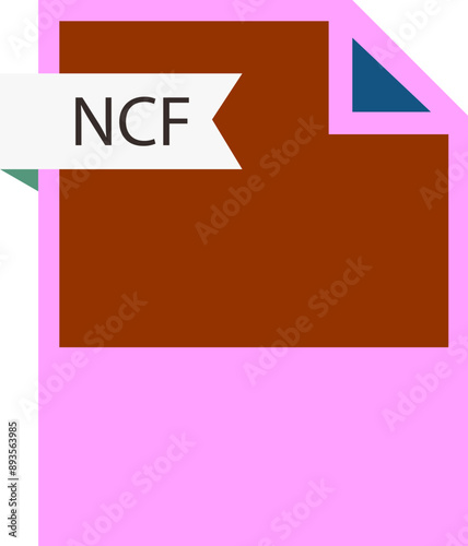 NCF  File format icon roe color fill