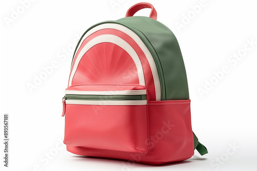 Watermelon Colors backpack on a white background