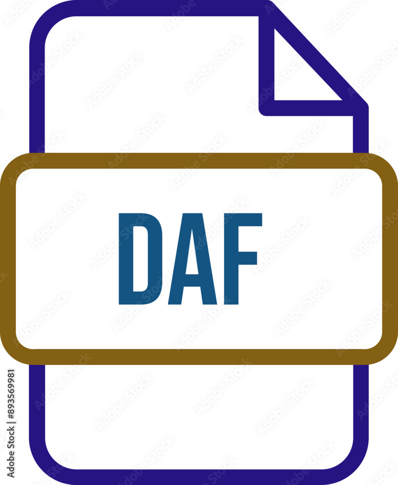 DAF File icon with bold outline DAF File icon with bold outline