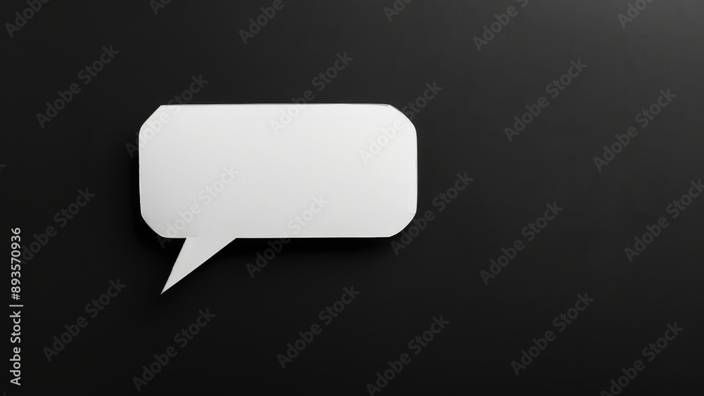 Paper Speech Bubble on Black Background Paper Speech Bubble on Black Background