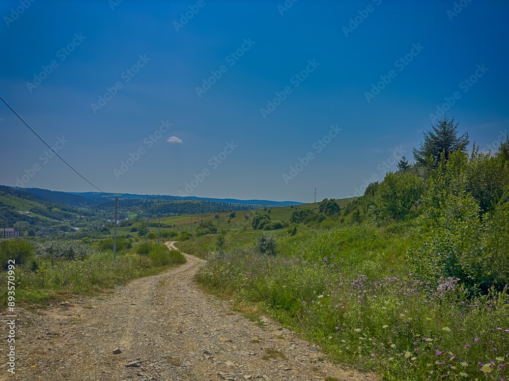 The landscape of Carpathian Mountains in the cloudy weather. Perfect weather condition in the summer season The landscape of Carpathian Mountains in the cloudy weather. Perfect weather condition in the summer season
