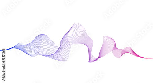 Wave lines smooth flowing dynamic blue line color . Technology, digital, communication, science, neuro, music concept vector background illustration