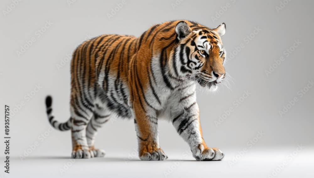 Obraz premium Striking Tiger Portrait in Studio Setting