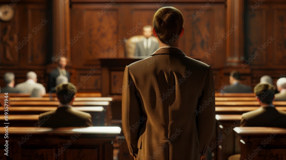 Man Standing in a Church Audience Man Standing in a Church Audience