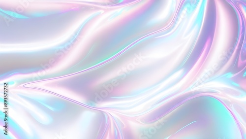 Holographic background light refraction texture overlay effect for photo and mockups. Organic drop diagonal holographic flare on a white wall. Shadows for natural light effects. Blurred rainbow light
