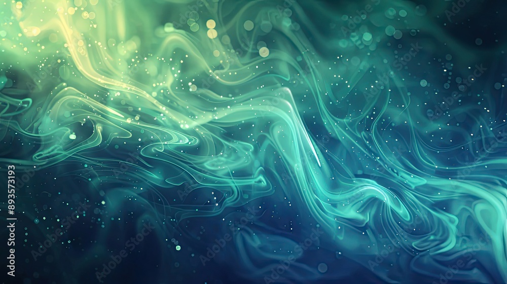 Forest green and sapphire blue with lights create a mysterious wallpaper