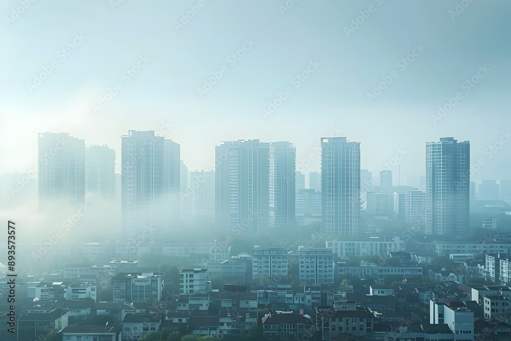 Panoramic View of Towering Skyscrapers in a Bustling Cityscape with Sprawling Urban Landscape Panoramic View of Towering Skyscrapers in a Bustling Cityscape with Sprawling Urban Landscape