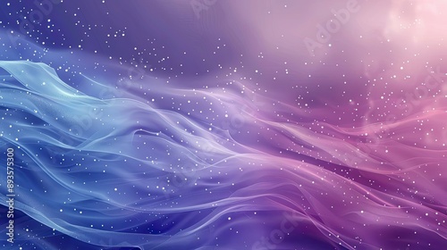 Gradient background from deep indigo to lavender with soft textures and sparkling stars