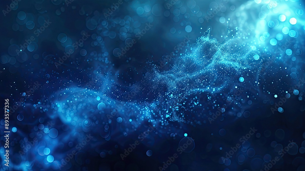 Refined wallpaper with deep blue tones bokeh spots and flowing lines in background Refined wallpaper with deep blue tones bokeh spots and flowing lines in background