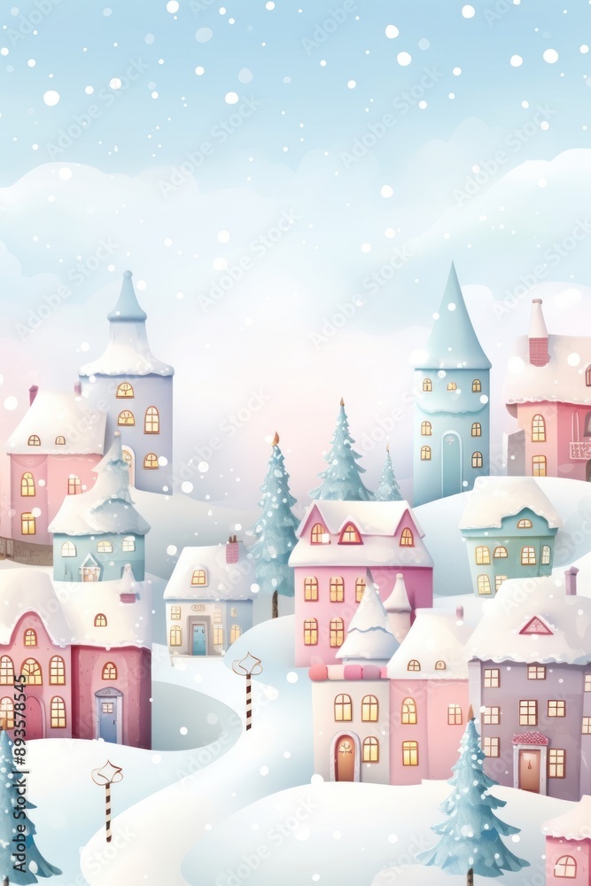 Christmas festive christmas outdoors cartoon.