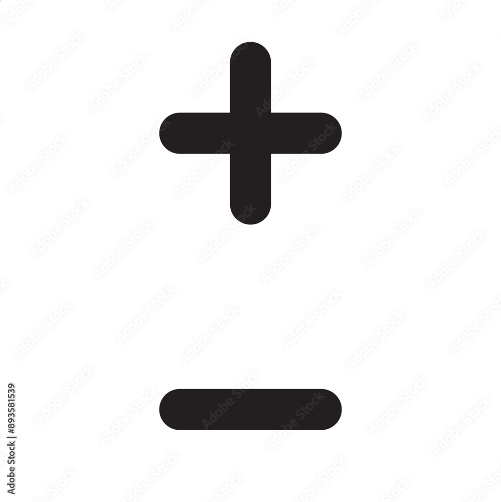 Plus minus mathematics symbol or icons set. vector illustration. EPS 10/AI Plus minus mathematics symbol or icons set. vector illustration. EPS 10/AI