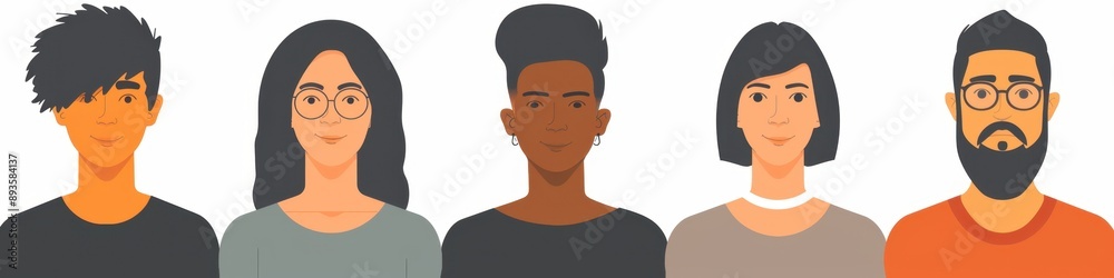 minimalistic male and female profile photos Generative AI minimalistic male and female profile photos Generative AI