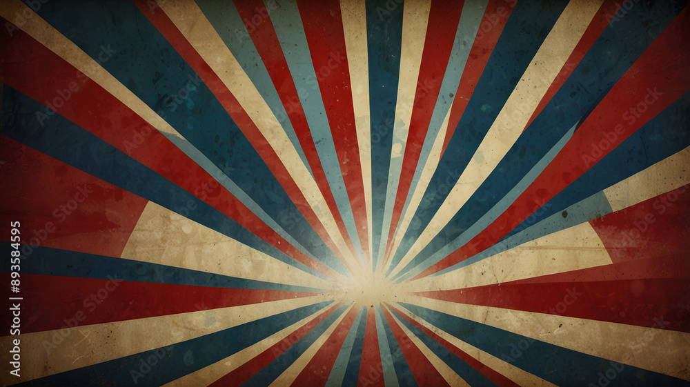 Fototapeta premium grunge sunburst background, ai generated