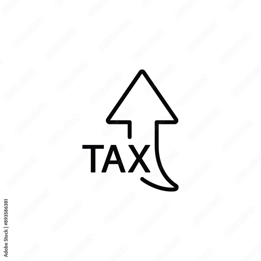 tax icon vector down up sign tax icon vector down up sign