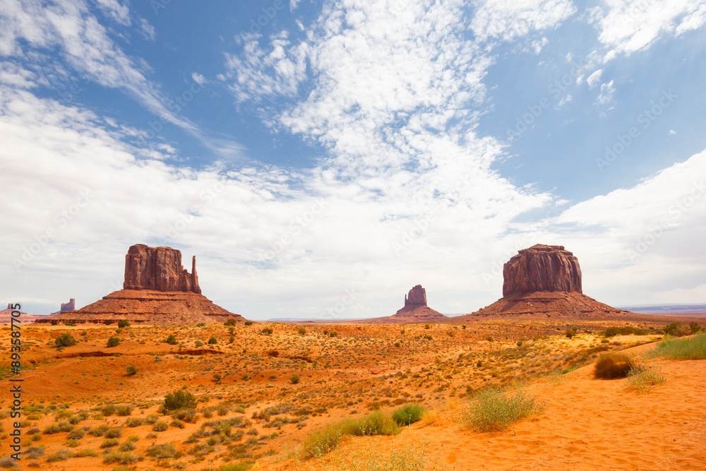 Beautiful monument valley in the desert of Arizona