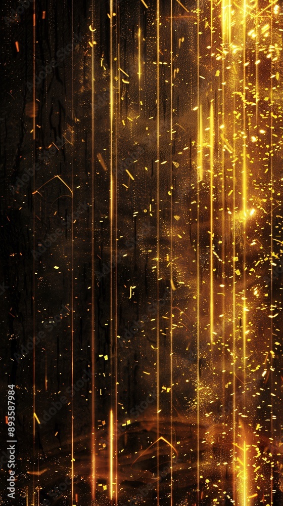 Naklejka premium Digital rain cascading with warm brown hues