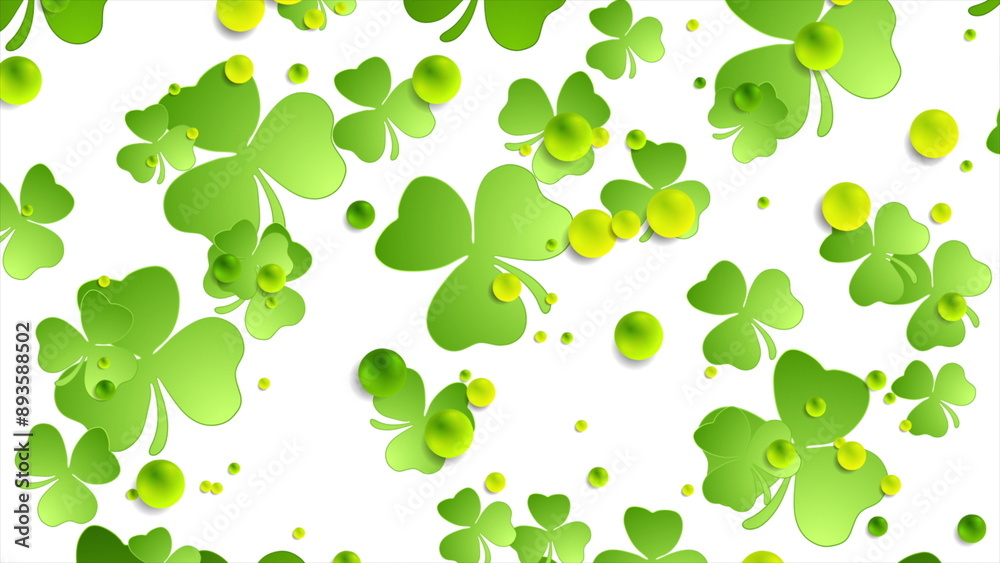 St Patrick Day bright abstract background with shamrock leaves St Patrick Day bright abstract background with shamrock leaves