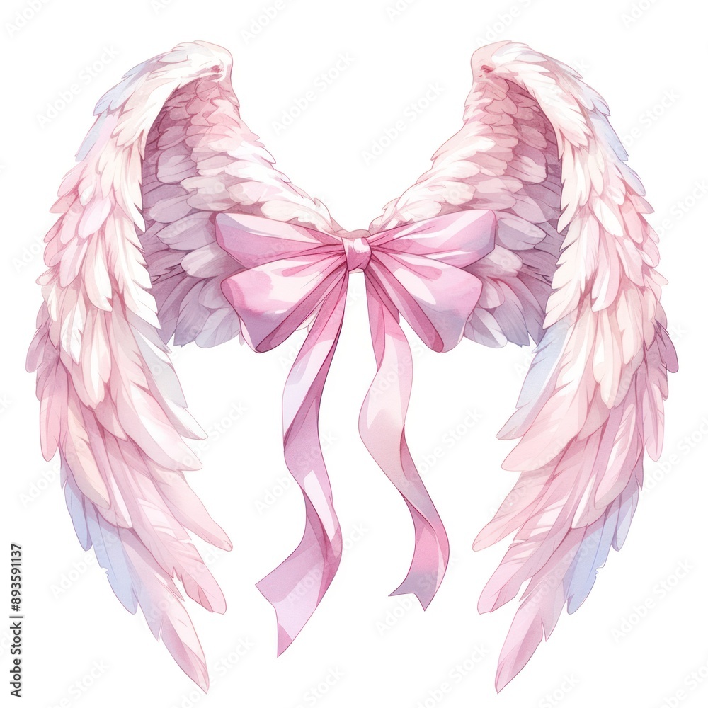 Fototapeta premium Coquette angel wings archangel animal bird.