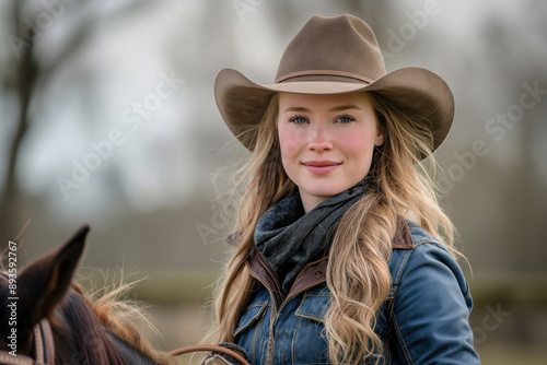 A stunning model woman on a...