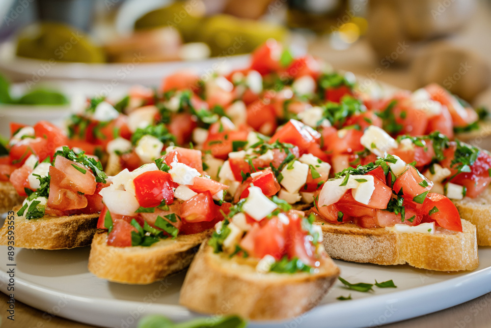 Crostini - popular italian dish Crostini - popular italian dish
