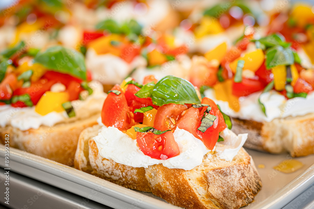 Crostini - popular italian dish Crostini - popular italian dish