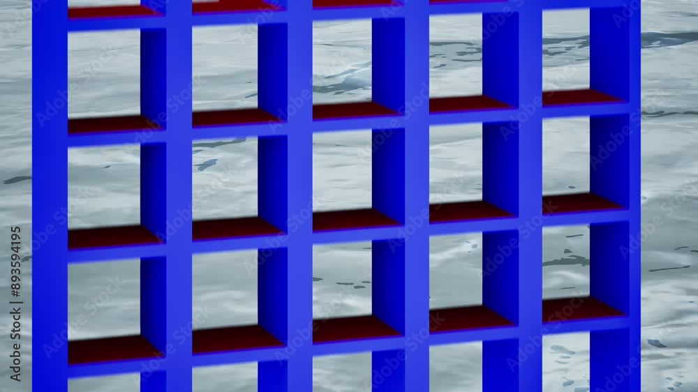 rgb neon grid structure storage architecture detail