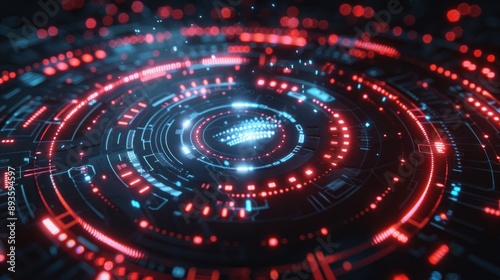 Wallpaper Mural Abstract Futuristic Technology Interface Design Torontodigital.ca