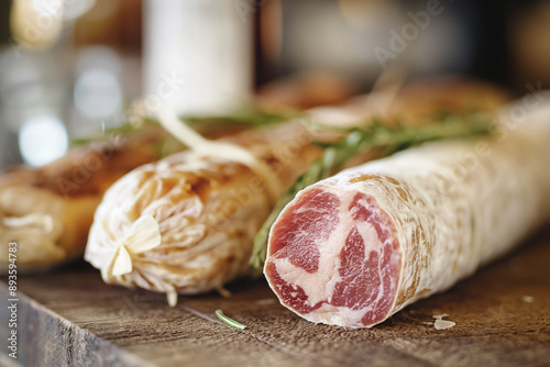 Salsiccia Stagionata - popular italian delicacy photo