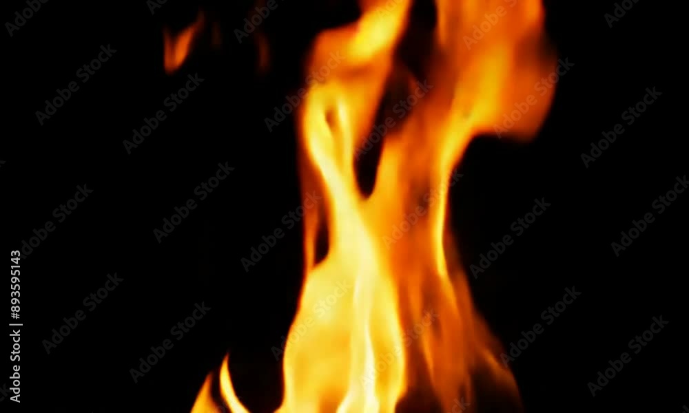 Close-up of flames on a black background Close-up of flames on a black background