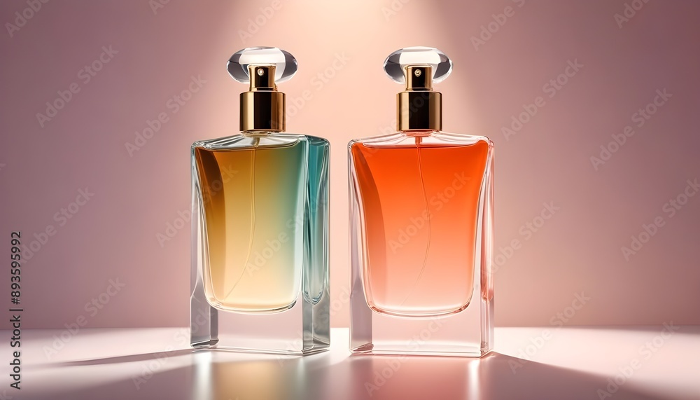 bottle of perfume, perfume bottle isolated on purple background bottle of perfume, perfume bottle isolated on purple background