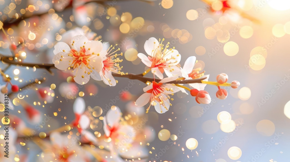 Golden lotus flower with sparkling bokeh background. Golden lotus flower with sparkling bokeh background.
