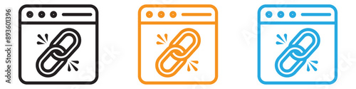 Backlink icon vector logo set collection for web app ui