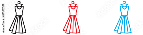 Fashion boutique icon vector logo set collection for web app ui
