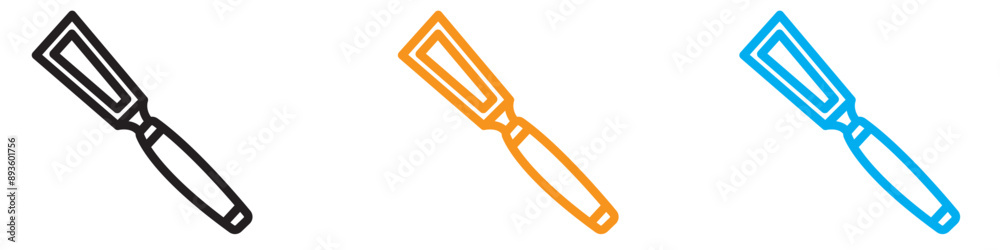 chisel icon vector logo set collection for web app ui chisel icon vector logo set collection for web app ui
