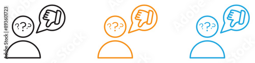 Criticism icon vector logo set collection for web app ui