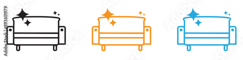 Furniture dry cleaning icon vector logo set collection for web app ui