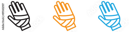 hand accident icon vector logo set collection for web app ui