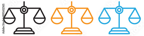 Law scale icon vector logo set collection for web app ui