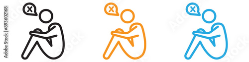 helpless human icon vector logo set collection for web app ui