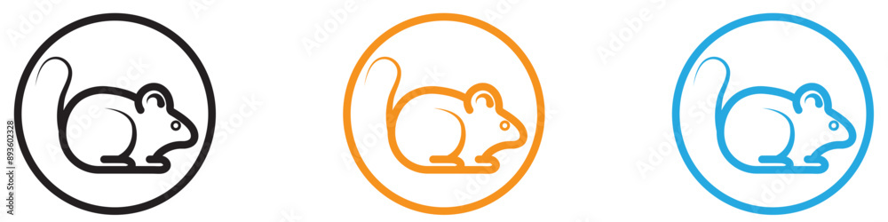 Mouse animal icon vector logo set collection for web app ui Mouse animal icon vector logo set collection for web app ui