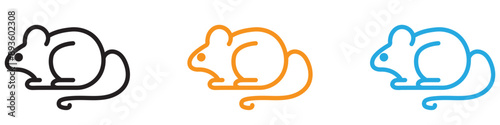 mouse animal icon  vector logo set collection for web app ui
