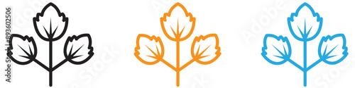 Parsley icon vector logo set collection for web app ui