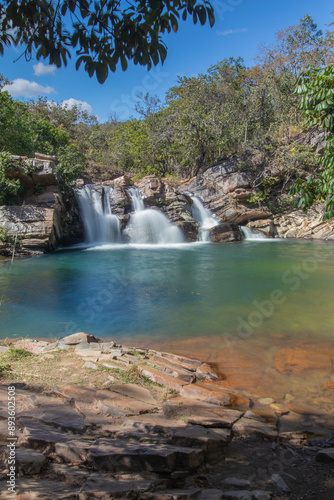 Wallpaper Mural Brazilian Waterfall - This kind of waterfall is common in Brazil. Torontodigital.ca