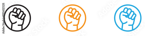 Riot sign icon vector logo set collection for web app ui