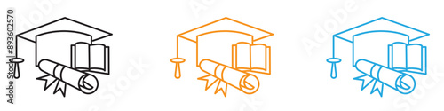 Scholarship icon vector logo set collection for web app ui